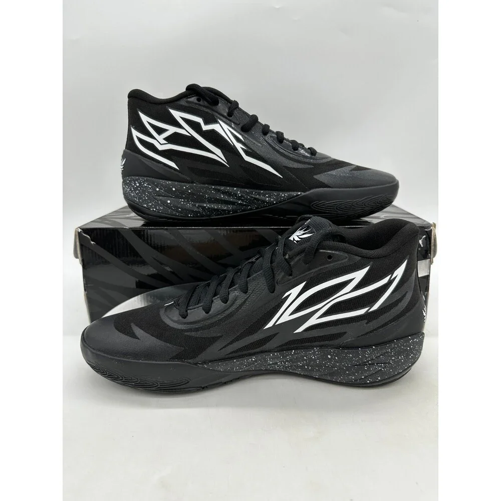 Puma MB.02 X Lamelo Ball Men's Size 12 Triple Black basketball Shoes 379420 01